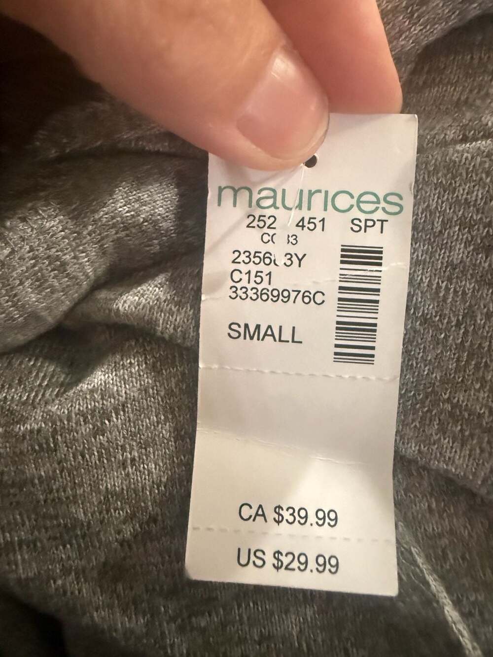 Maurices Haven Love Heart Patch Hoodie Gray Pink - Picture 6 of 6